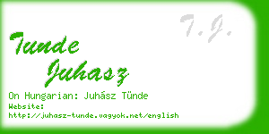 tunde juhasz business card